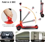 3 Wheels Kids Scooter for Boys Girls Ages 3-12 Years Old with Adjustable Height Flashing LED Lights Folding Kick Scooter - Image 3