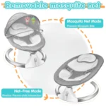 Electric Swing Baby Cradle with Remote Control Toddler Rocking Chair Toys Cotton Bouncer Play Infant Bassinets Cradles - Image 2