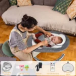 Electric Swing Baby Cradle with Remote Control Toddler Rocking Chair Toys Cotton Bouncer Play Infant Bassinets Cradles - Image 17