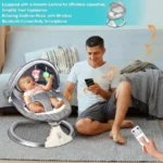 Electric Swing Baby Cradle with Remote Control Toddler Rocking Chair Toys Cotton Bouncer Play Infant Bassinets Cradles - Image 13