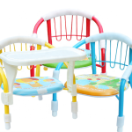 Baby Chair with Tray | Children Study Chair, Foldable Baby Seat Metal Plastic Tray Travelling and Home for Baby Kids
