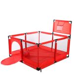 Kids Playpen with 30 Plastic Balls Kids Ball Pit Baby Playpen with Basketball Hoop Breathable Waterproof Oxford Cloth with Zipper Steel Frame With 30 Balls - Image 21