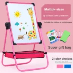 Height Adjustable Standing Double Sided Chalkboard with Various Accessories and Non-slip Feet, Angle Height Adjustable for Aged 4-12 - for Learning, Creativity, Play