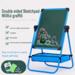Height Adjustable Standing Double Sided Chalkboard with Various Accessories and Non-slip Feet, Angle Height Adjustable for Aged 4-12 - for Learning, Creativity, Play - Image 6