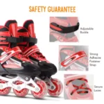 8 Pack Inline Skate Wheels, Indoor/Outdoor Roller Skate Wheels, Roller Blade Replacement Wheels with Bearing 64mm - Image 13