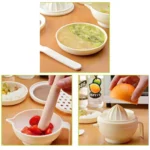Multifunctional Baby Food Bowl Set Infant Food Masher Processor Handmade Fruit and Vegetables Grinder Easy to Use - Image 2