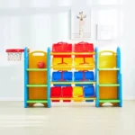TOYS Storage Library with Game Basket Kindergarten Cheap Kids Cabinet Indoor Plastic Furniture Children Multifunctional Toys Storage Cabinet Shelf