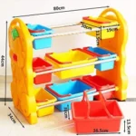 Rainbow Toys Kids Toy Storage Basket, Three Layer Storage Shelves, Convenient Simple Storage Product - Image 3