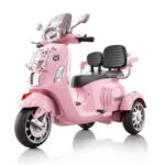 Dual Seater 12V Vespa Ride-On Scooter for Kids Safety 3 Wheels Rechargeable Electric Bike for Samll Children Age 3-8 Years - Image 10