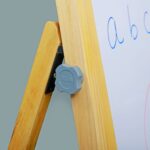 Height Adjustable Standing Double Sided Wooden Chalkboard with Non-slip Feet, Angle Height Adjustable for Aged 4-12 - for Learning, Creativity, Play