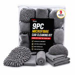 9PC Microfibre Car Cleaning Kit