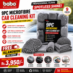 9PC Microfibre Car Cleaning Kit