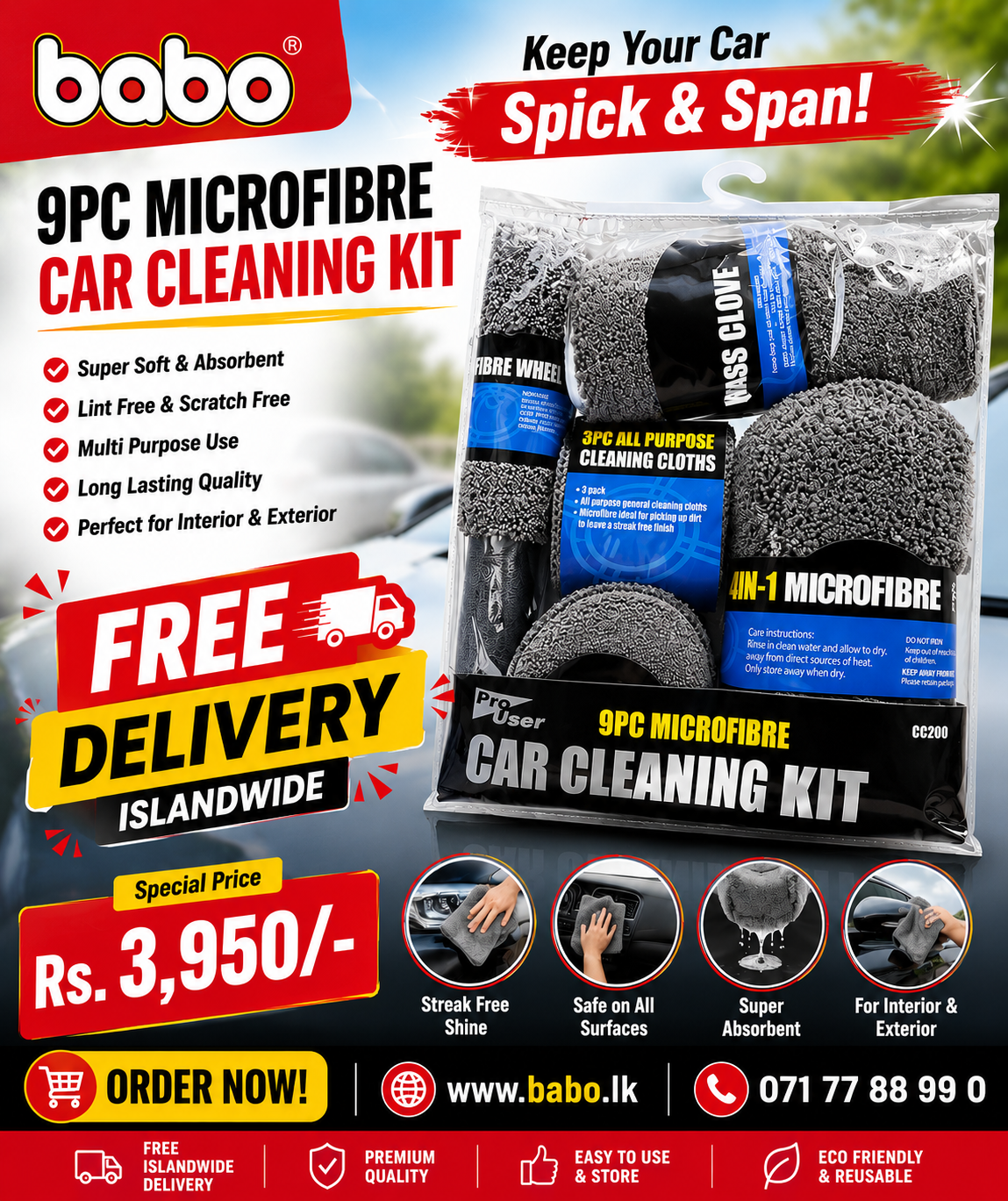 ChatGPT Image Jun 18, 2026, 03_51_19 PM 9PC Microfibre Car Cleaning Kit - Image 1