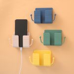 Bedside Shelf Wall Mounted Organizer Cell Phone Holder Sticky Cell Phone Charging Holder