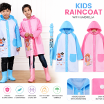 Kids Rain Coat & Umbrella Set