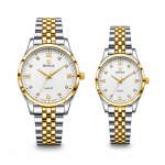 Premium Two-Tone Couple Watch Set