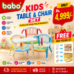 Kids Table & Chair Set + FREE Baby Feeding Set