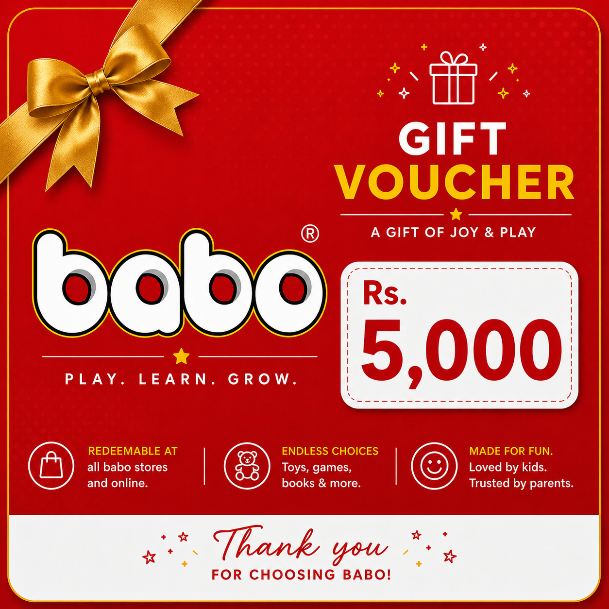 ChatGPT Image Jul 9, 2026, 01_25_13 PM BABO Gift Voucher Rs.5,000 - Image 1