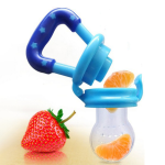 Cartoon Pattern Silicone Apple-shaped Handle Fruit Pacifier Food Feeder BPA Free Nipples for Baby 0-12 Months