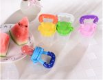 Cartoon Pattern Silicone Apple-shaped Handle Fruit Pacifier Food Feeder BPA Free Nipples for Baby 0-12 Months - Image 4