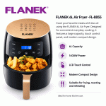 FLANEK 6L Air Fryer – FL-8855 - Image 2